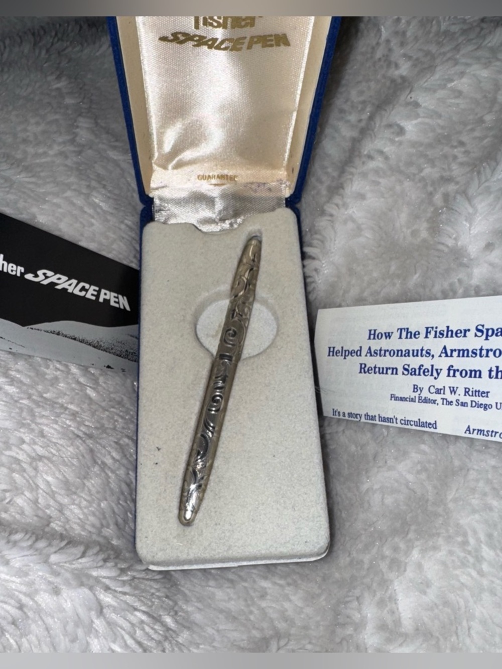 (SOLD) VINTAGE FISHER STERLING SILVER WORKING SPACE PEN ITALY